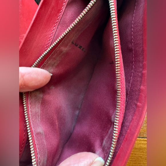 FENDI Vintage Zucca Red and Tan Canvas Snap Wallet W/Dust Bag - Picture 10 of 15